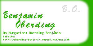 benjamin oberding business card